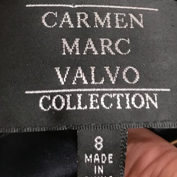 CARMEN MARC VALVO 2-Pc Evening Skirt Set Navy - Picture 3 of 5